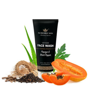 Incredible Man Vetiver Face Wash 100ml – Papaya & Black Pepper